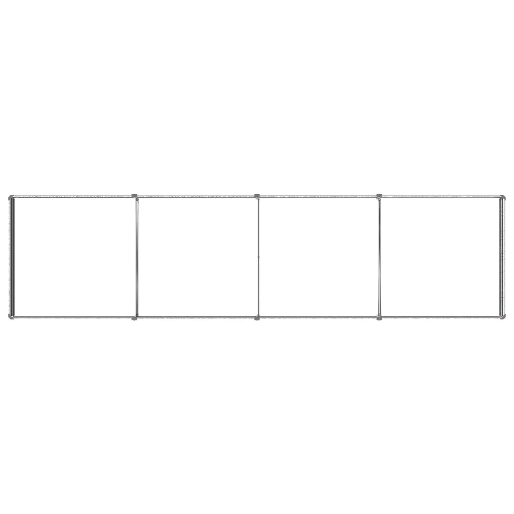 vidaXL Podniesione Łóżko Ogrodowe srebrny 320 x 80 x 24 cm Ocynkowany