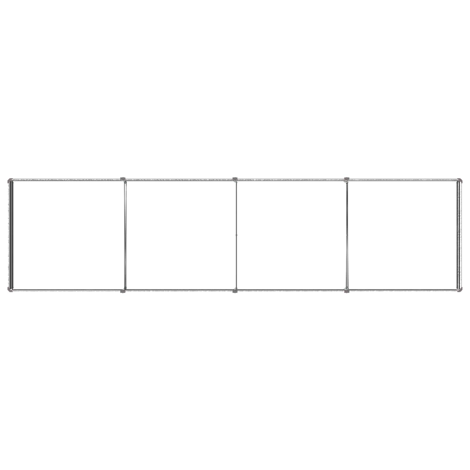 vidaXL Podniesione Łóżko Ogrodowe srebrny 320 x 80 x 24 cm Ocynkowany