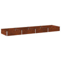 vidaXL Podniesione Łóżko Ogrodowe Rdzawy 320 x 80 x 24 cm tektura