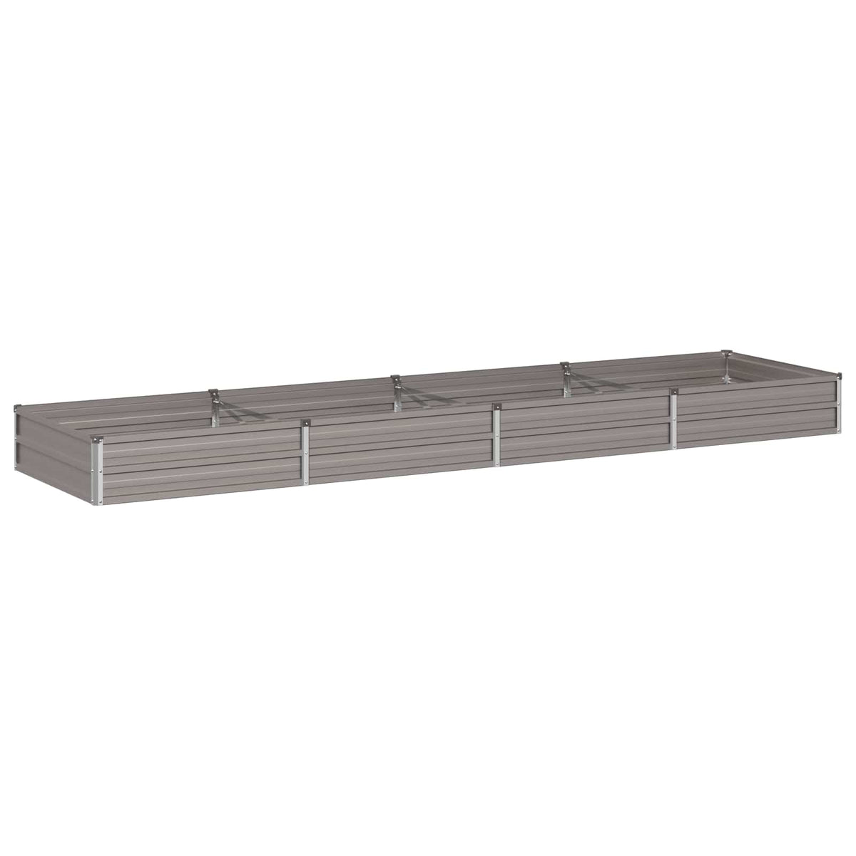 vidaXL Podniesione Łóżko Ogrodowe Rdzawy 320 x 80 x 24 cm tektura