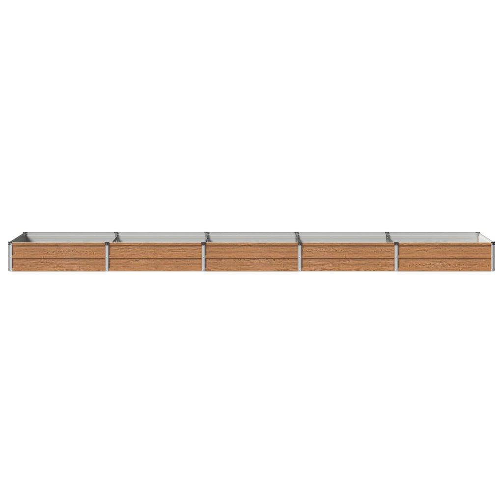 vidaXL Podniesione Łóżko Ogrodowe Brązowy Drewno 400 x 80 x 24 cm