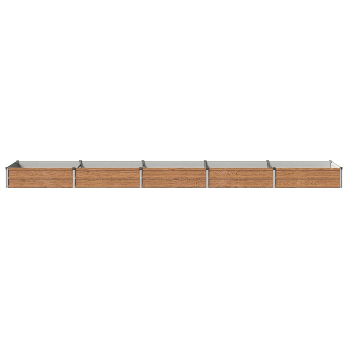 vidaXL Podniesione Łóżko Ogrodowe Brązowy Drewno 400 x 80 x 24 cm
