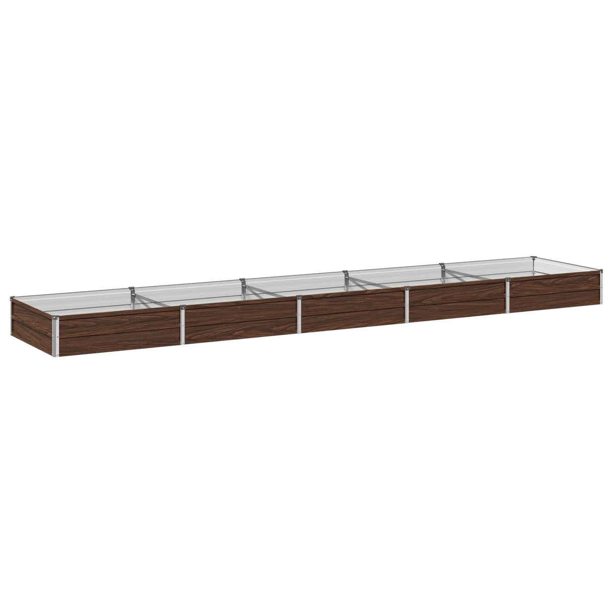 vidaXL Podniesione Łóżko Ogrodowe Czarny 400 x 80 x 24 cm