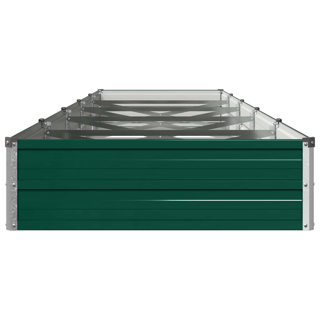 vidaXL Podniesione Łóżko Ogrodowe zielony 400 x 80 x 24 cm