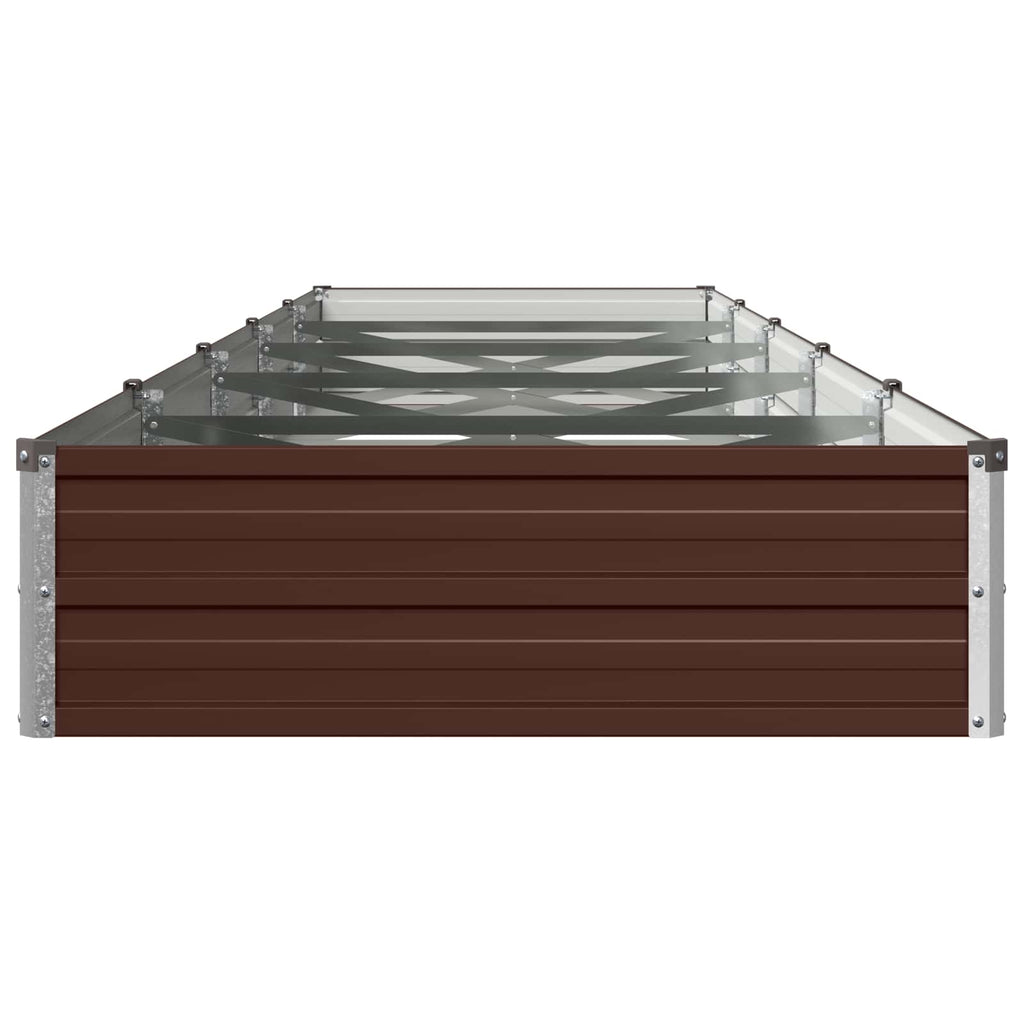 vidaXL Podniesione Łóżko Ogrodowe brązowy 400 x 80 x 24 cm