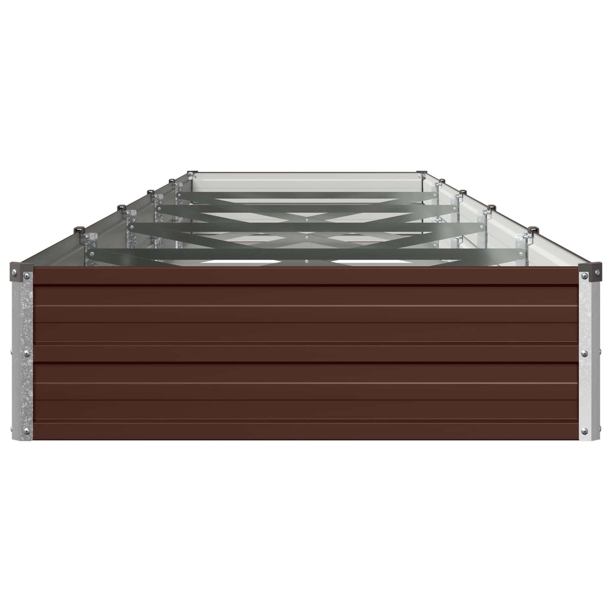 vidaXL Podniesione Łóżko Ogrodowe brązowy 400 x 80 x 24 cm
