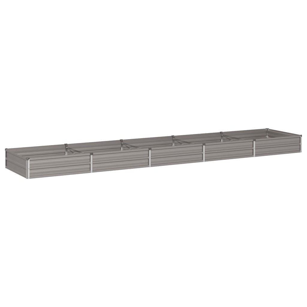 vidaXL Podniesione Łóżko Ogrodowe Rdzawy 400 x 80 x 24 cm tektura