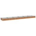 vidaXL Podniesione Łóżko Ogrodowe Brązowy Drewno 480 x 80 x 24 cm