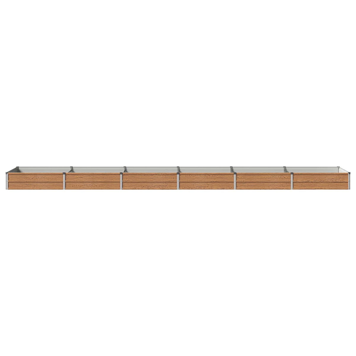 vidaXL Podniesione Łóżko Ogrodowe Brązowy Drewno 480 x 80 x 24 cm