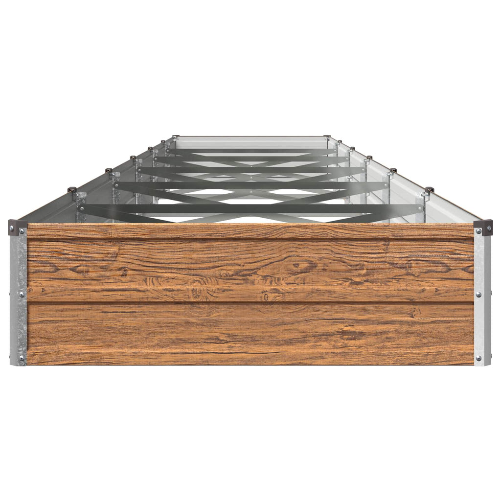 vidaXL Podniesione Łóżko Ogrodowe Brązowy Drewno 480 x 80 x 24 cm
