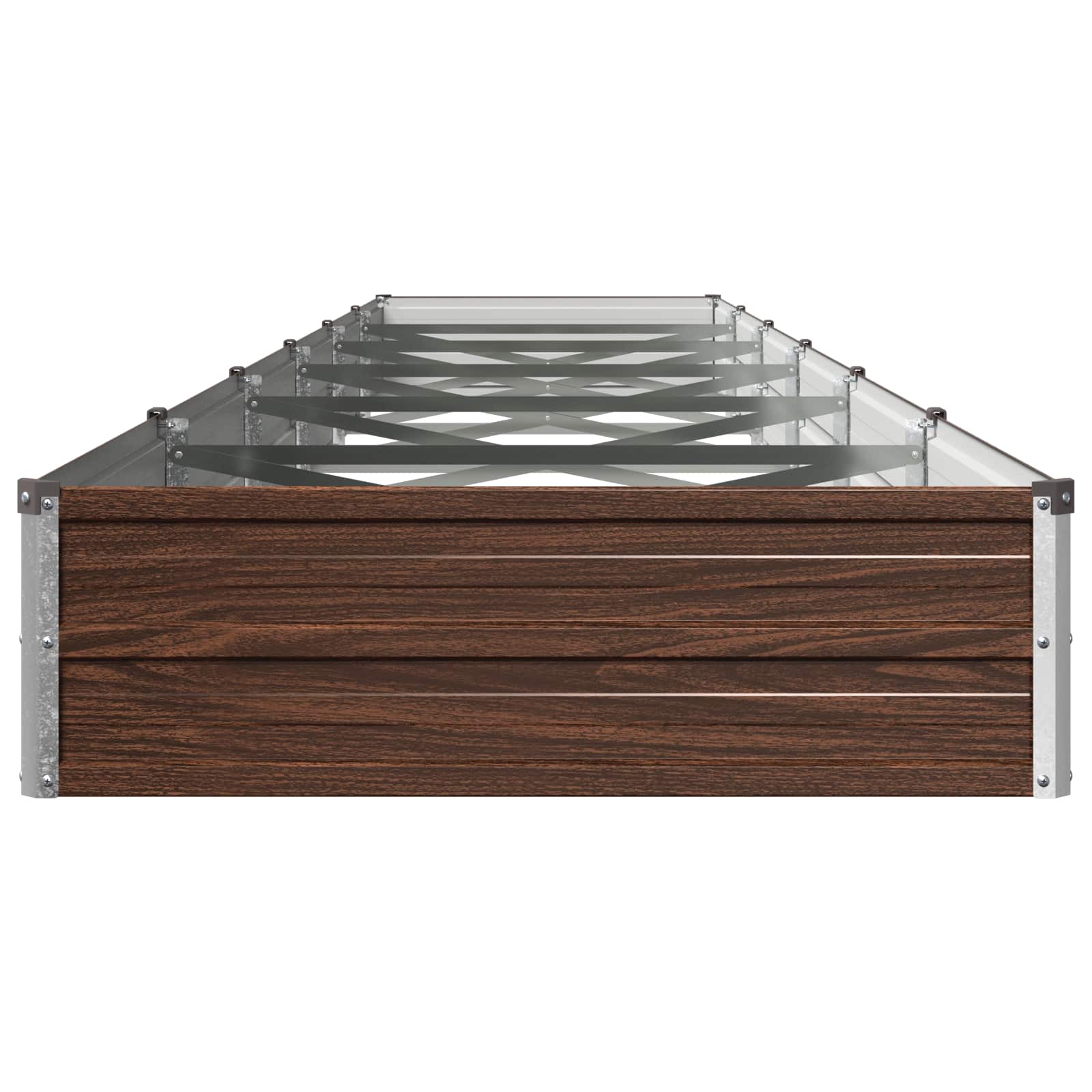 vidaXL Podniesione Łóżko Ogrodowe Czarny 480 x 80 x 24 cm