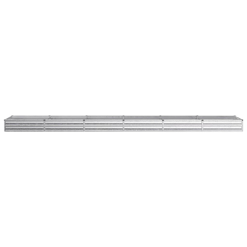 vidaXL Podniesione Łóżko Ogrodowe srebrny 480 x 80 x 24 cm Ocynkowany