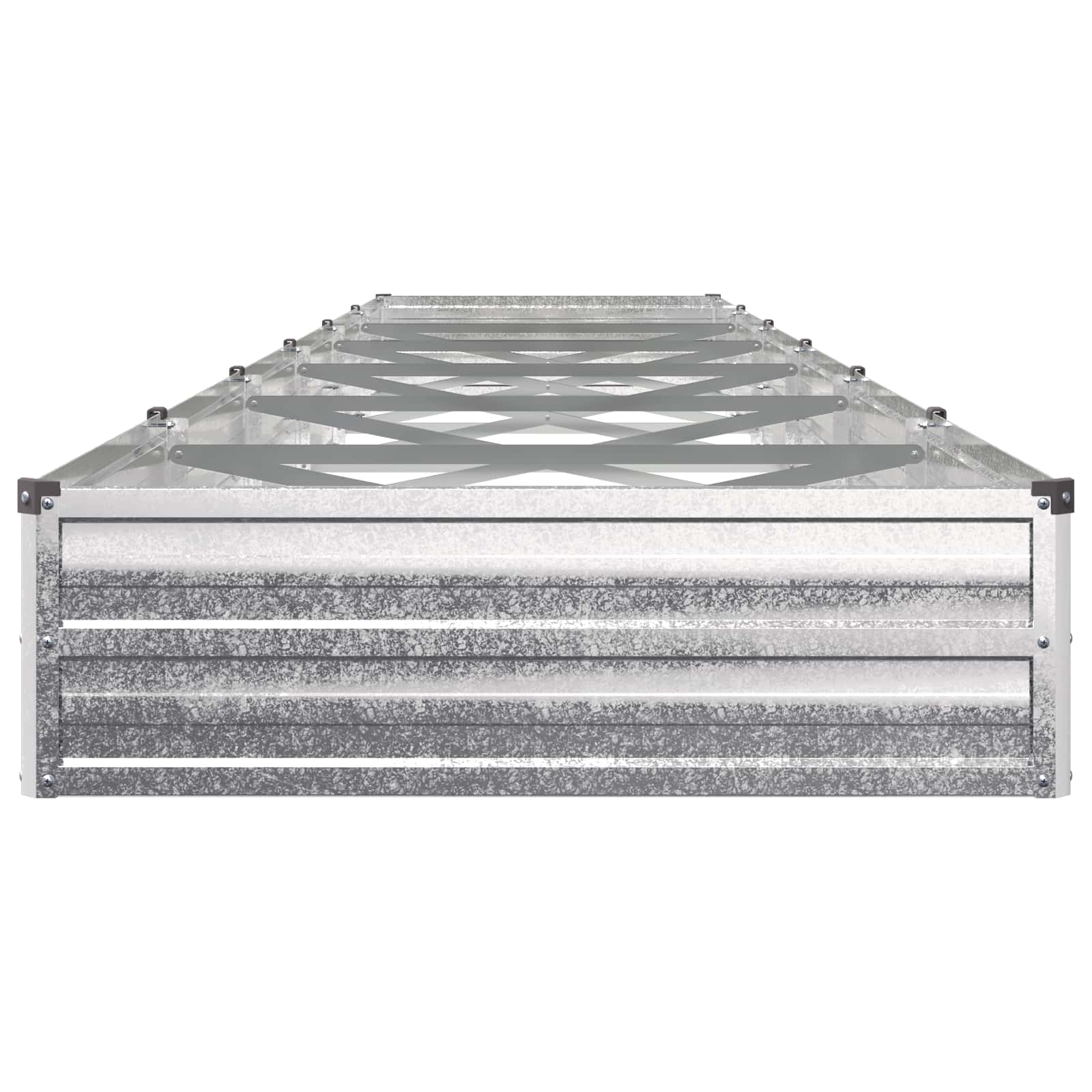 vidaXL Podniesione Łóżko Ogrodowe srebrny 480 x 80 x 24 cm Ocynkowany