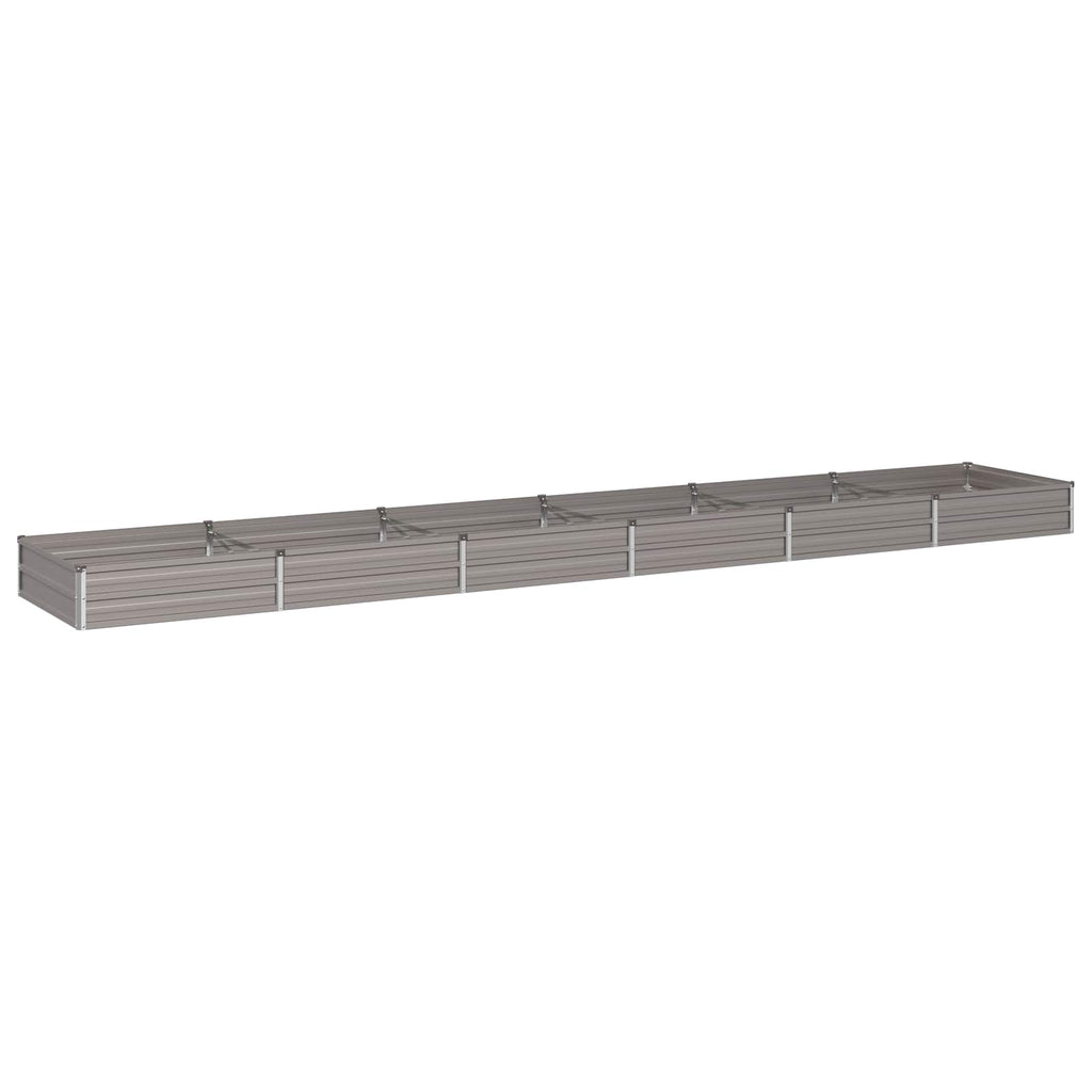 vidaXL Podniesione Łóżko Ogrodowe Rdzawy 480 x 80 x 24 cm tektura