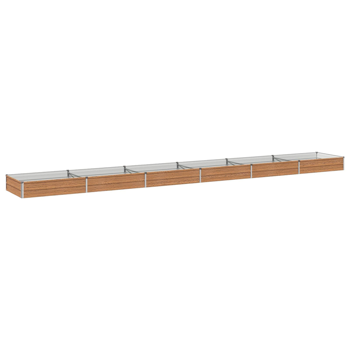 vidaXL Podniesione Łóżko Ogrodowe Brązowy Drewno 600 x 80 x 24 cm