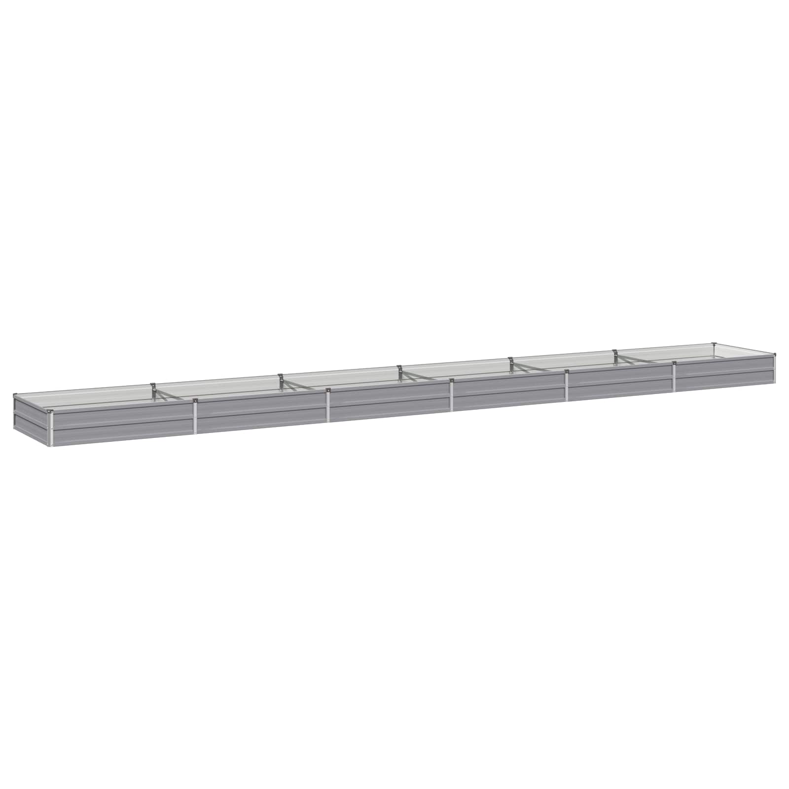 vidaXL Podniesione Łóżko Ogrodowe Szary 600 x 80 x 24 cm