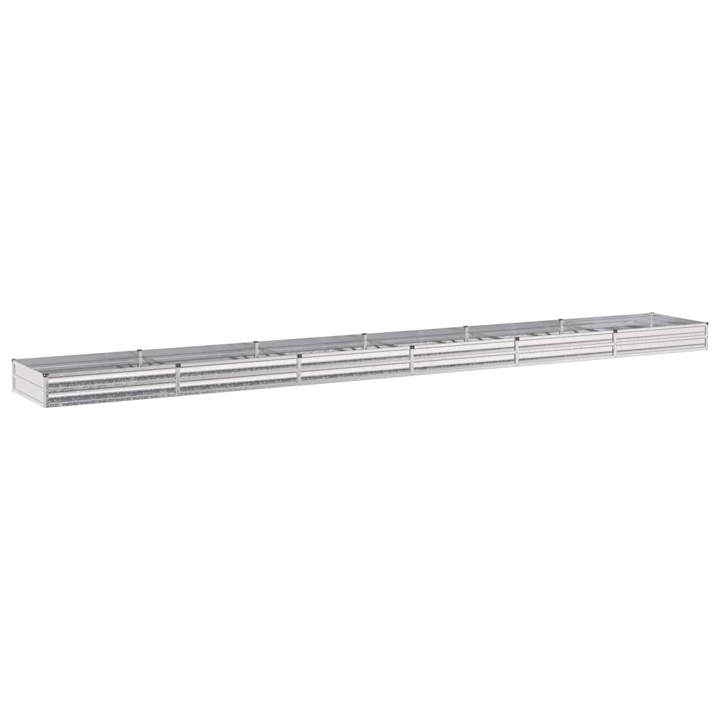 vidaXL Podniesione Łóżko Ogrodowe srebrny 600 x 80 x 24 cm Ocynkowany