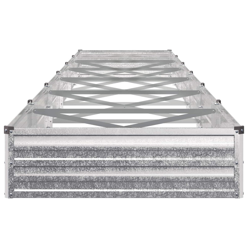 vidaXL Podniesione Łóżko Ogrodowe srebrny 600 x 80 x 24 cm Ocynkowany