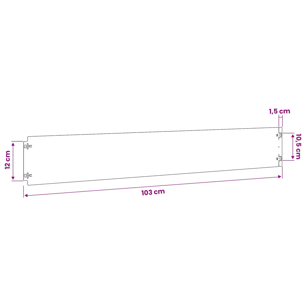 vidaXL Krawężnik do trawnika 30 szt. 15 x 103 cm Stal antracytowy