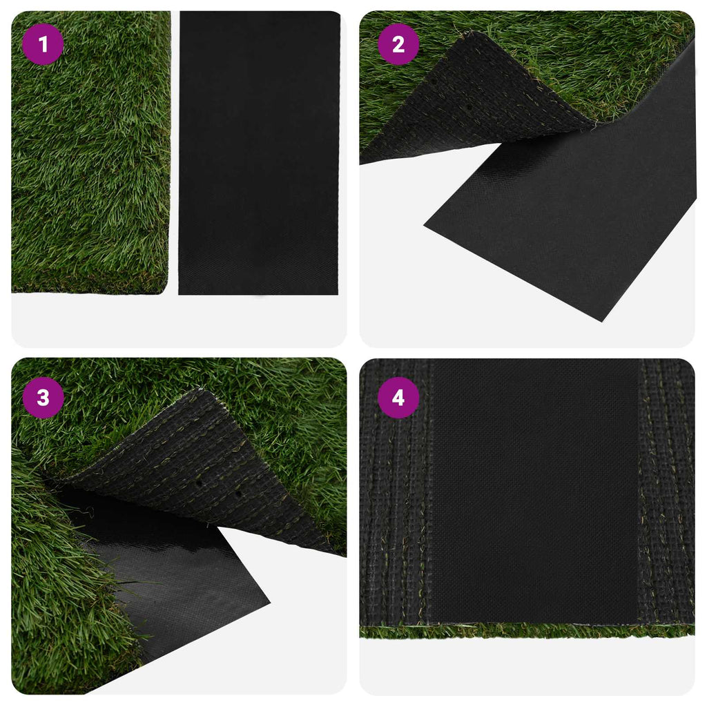 vidaXL Taśma do sztucznej trawy samoprzylepna Czarny 15 cm x 10 m