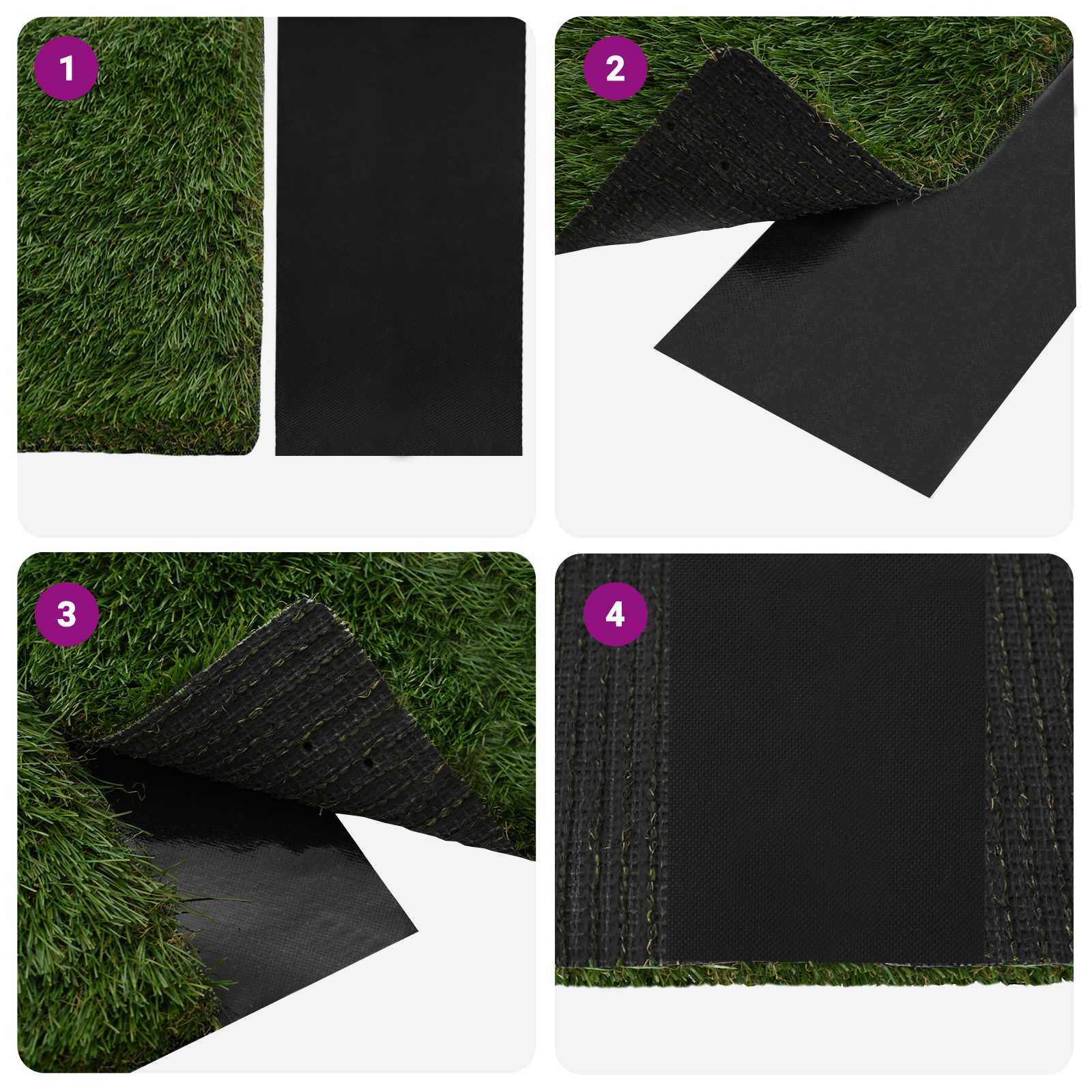 vidaXL Taśma do sztucznej trawy samoprzylepna Czarny 15 cm x 20 m