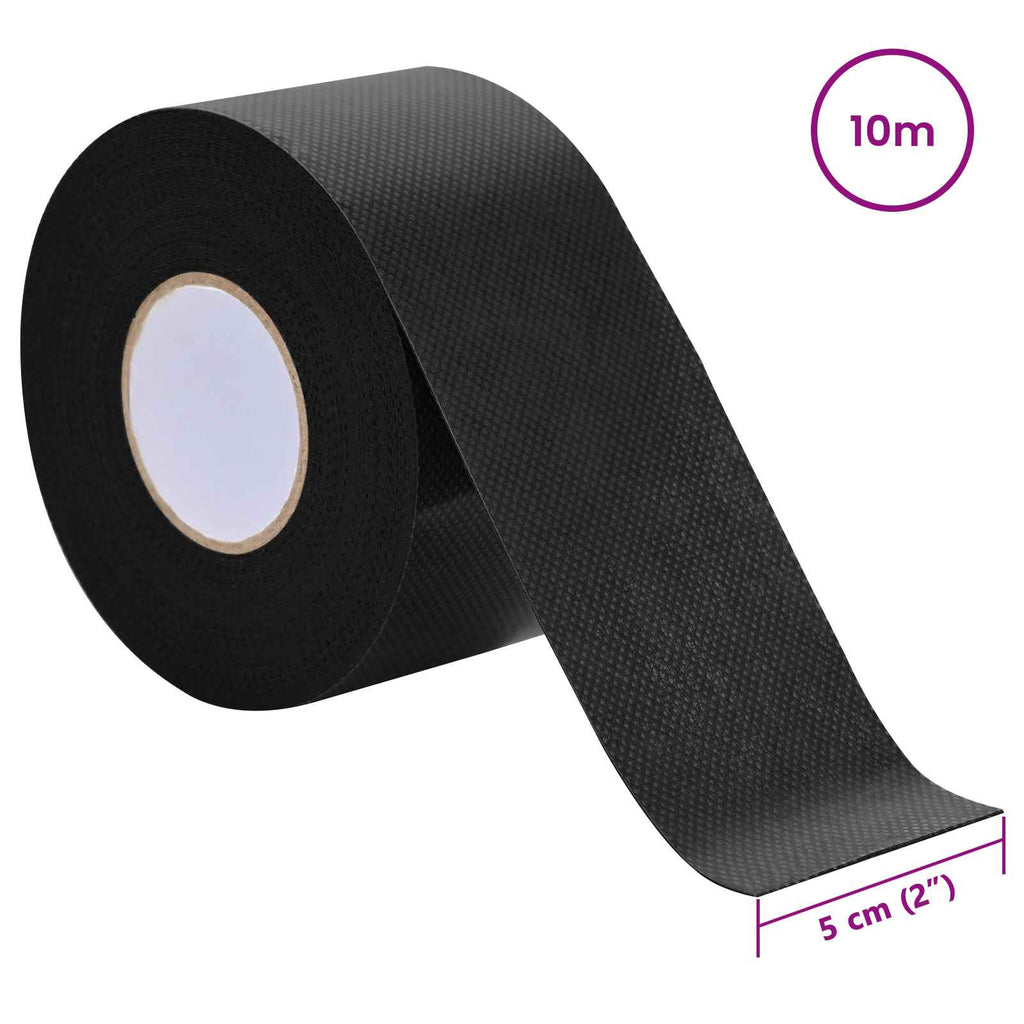 vidaXL Taśma do sztucznej trawy samoprzylepna Czarny 5 cm x 10 m