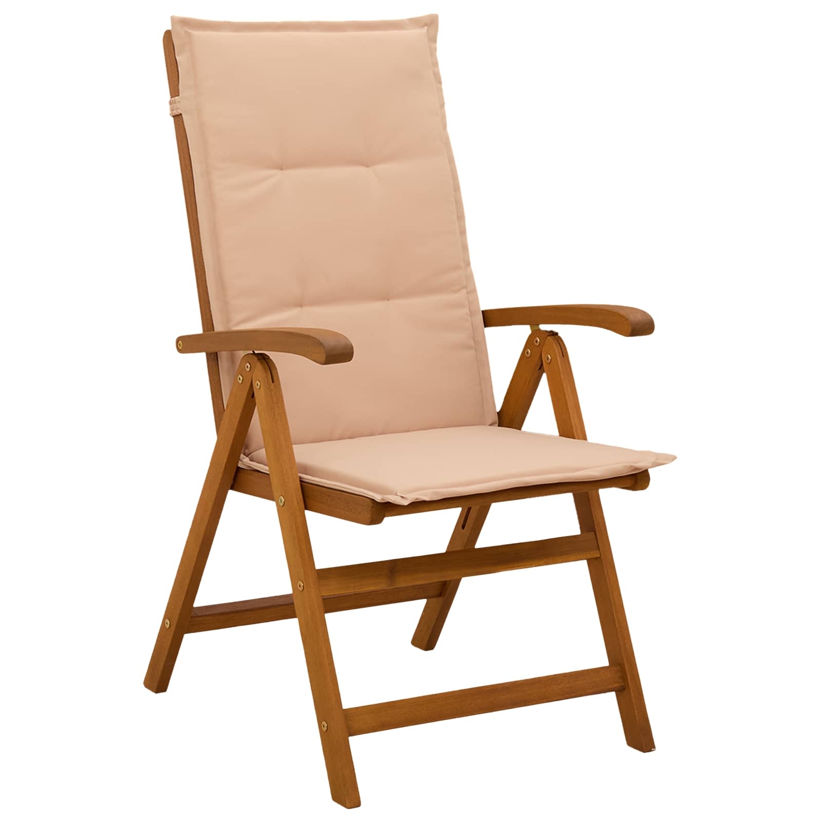 vidaXL 7-częściowy ogrodowy zestaw jadalniany naturalny