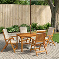vidaXL 5-Piece Garden Dining Set naturalny Lite Drewno Akacji