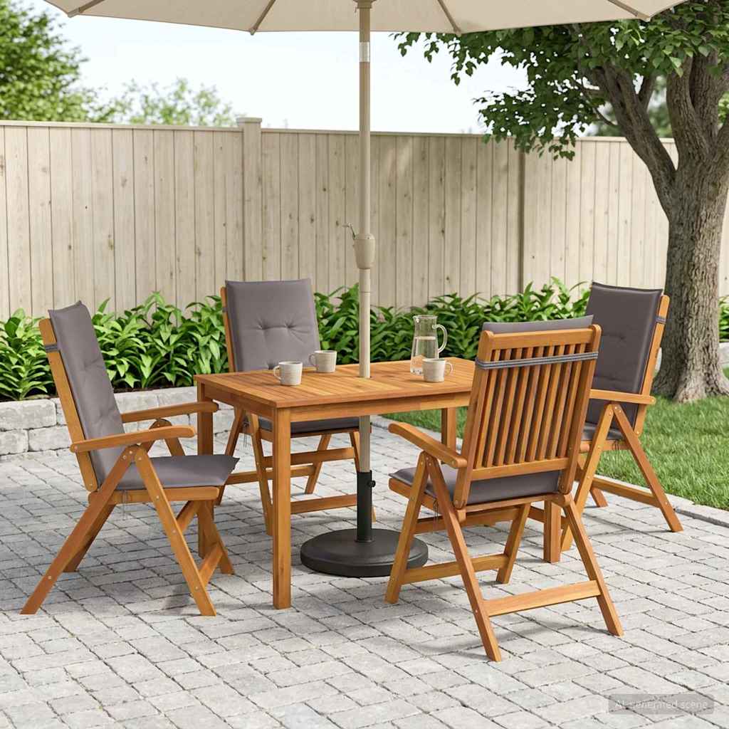 vidaXL 5-Piece Garden Dining Set naturalny Lite Drewno Akacji