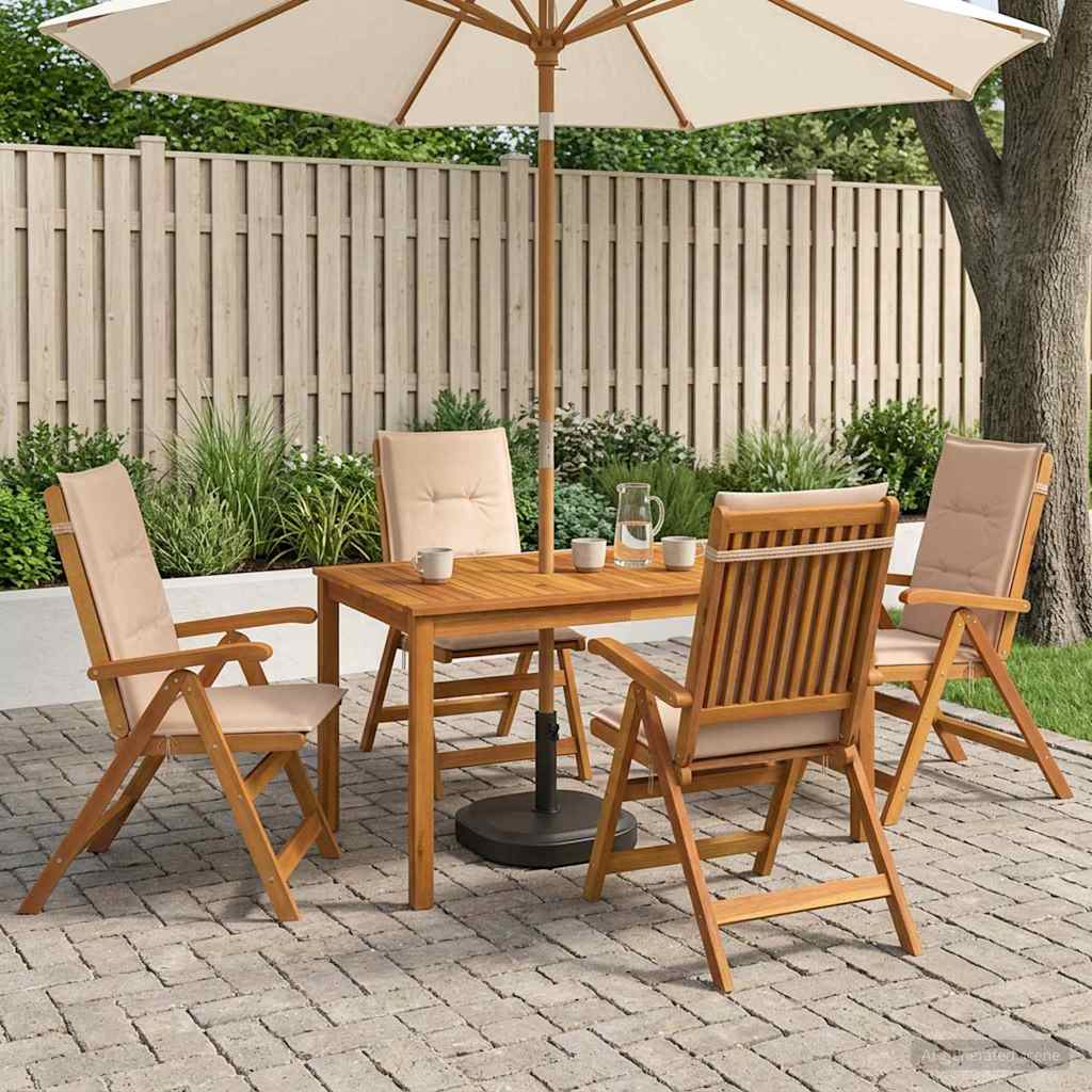 vidaXL 5-Piece Garden Dining Set naturalny Lite Drewno Akacji