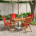 vidaXL 5-Piece Garden Dining Set naturalny Lite Drewno Akacji