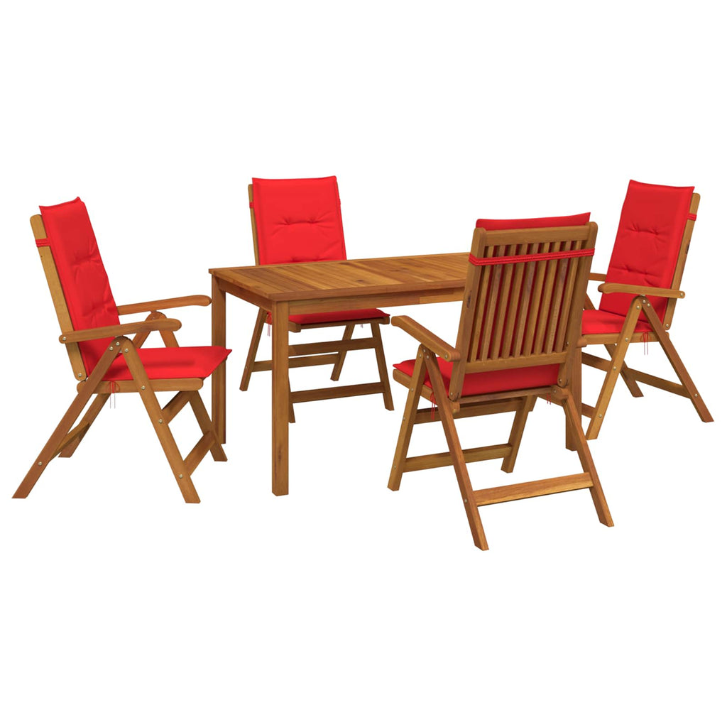 vidaXL 5-Piece Garden Dining Set naturalny Lite Drewno Akacji