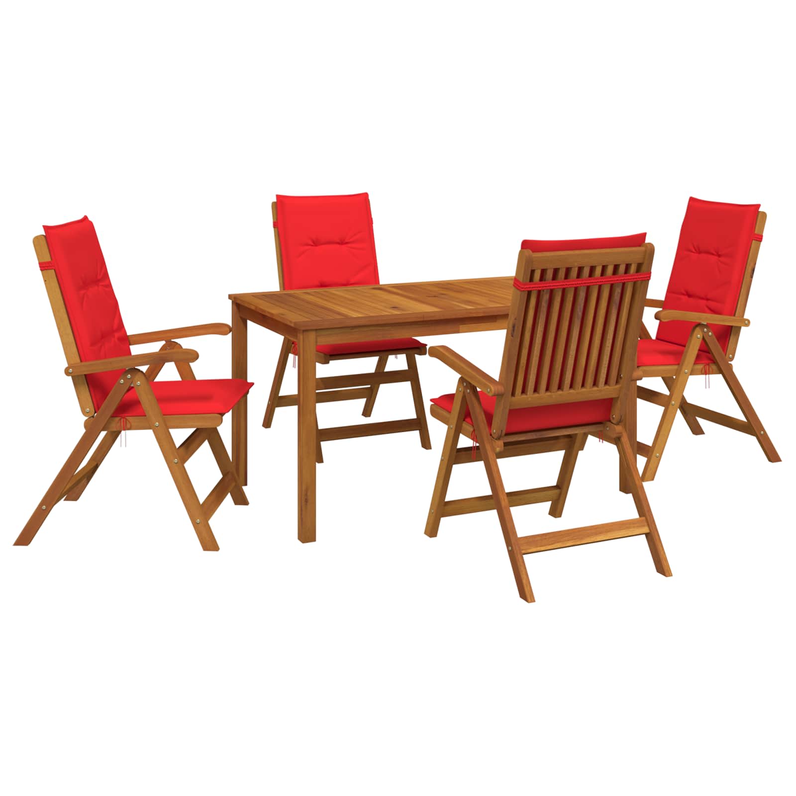 vidaXL 5-Piece Garden Dining Set naturalny Lite Drewno Akacji
