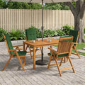 vidaXL 5-Piece Garden Dining Set naturalny Lite Drewno Akacji