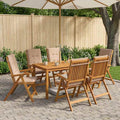 vidaXL 7-Piece Garden Dining Set naturalny Lite Drewno Akacji