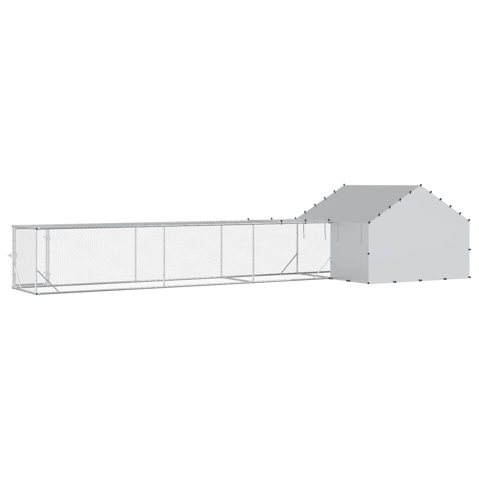 vidaXL 2 szt. srebrny 7 x 2 x 1,5 m Stal ocynkowana