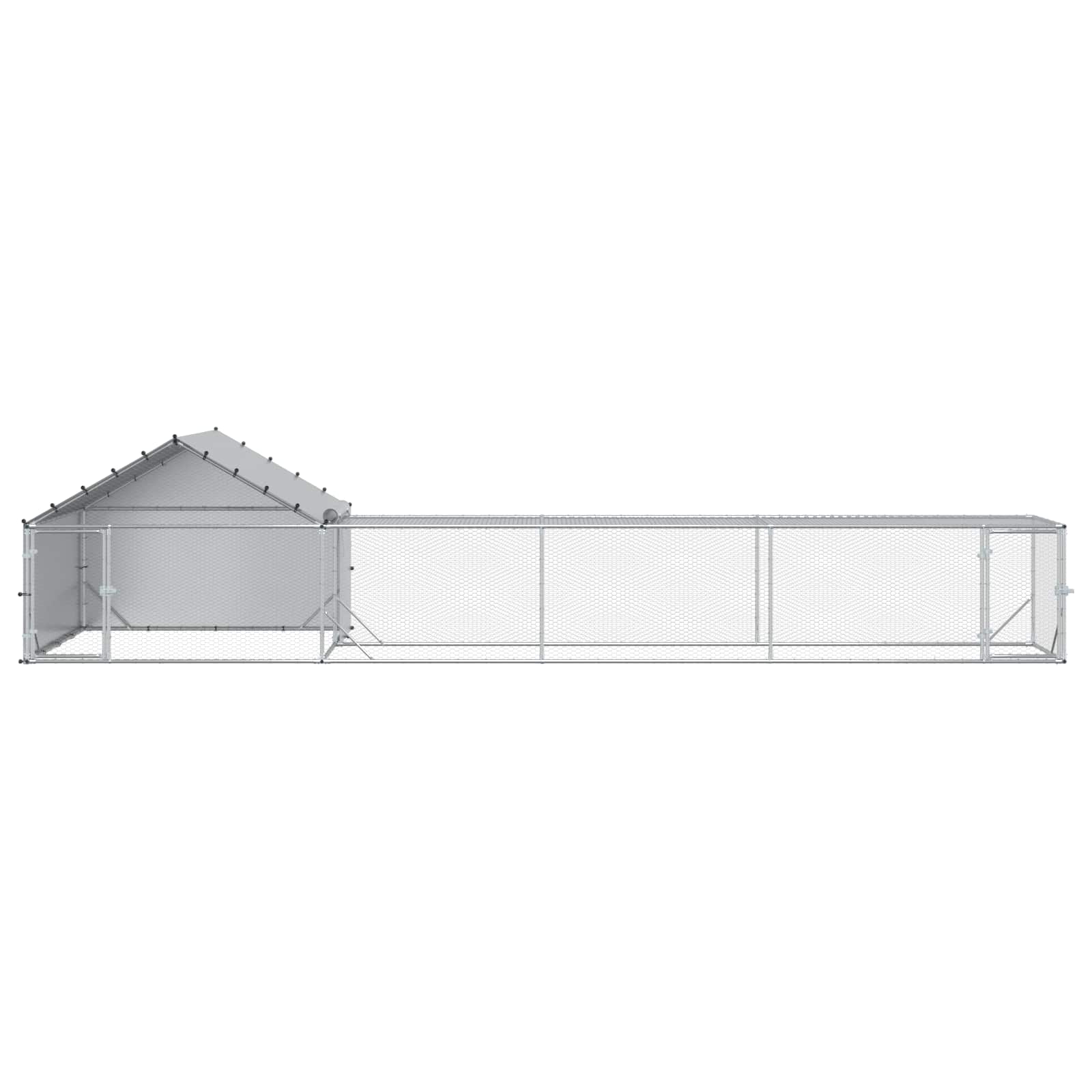 vidaXL 2 szt. srebrny 7 x 2 x 1,5 m Stal ocynkowana