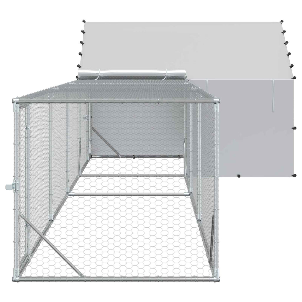 vidaXL 2 szt. srebrny 7 x 2 x 1,5 m Stal ocynkowana