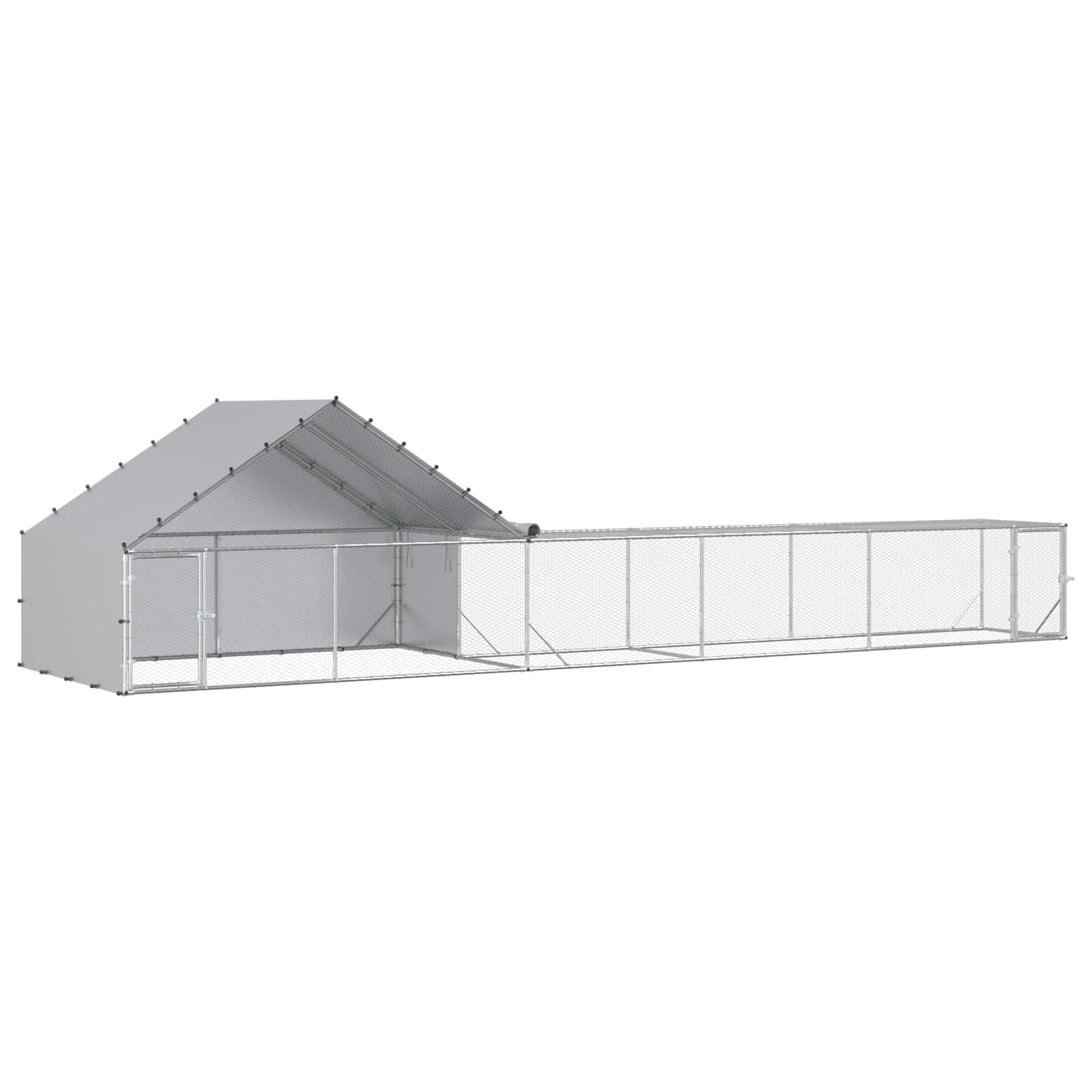 vidaXL 2 szt. srebrny 8 x 2 x 1,9 m Stal ocynkowana