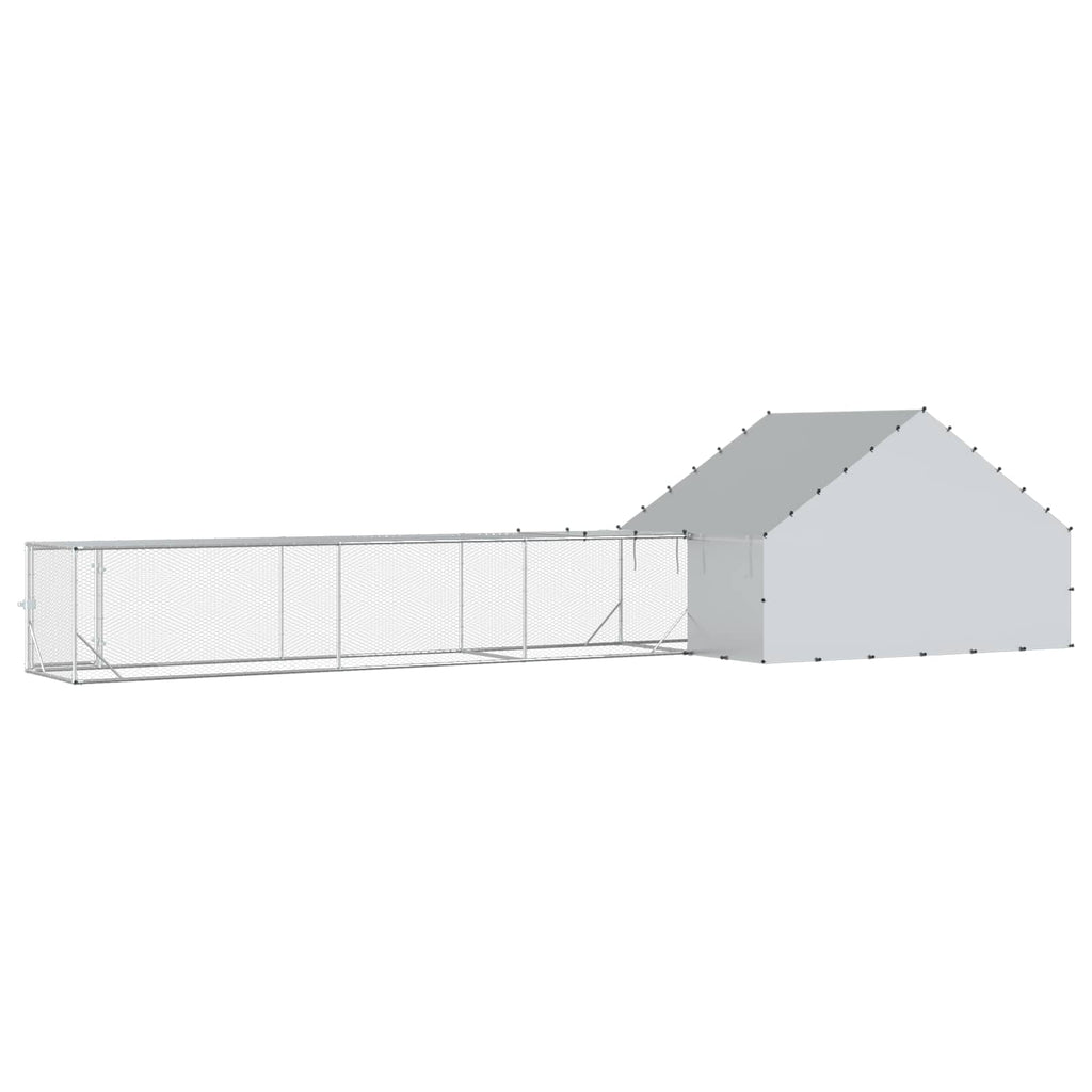 vidaXL 2 szt. srebrny 8 x 2 x 1,9 m Stal ocynkowana