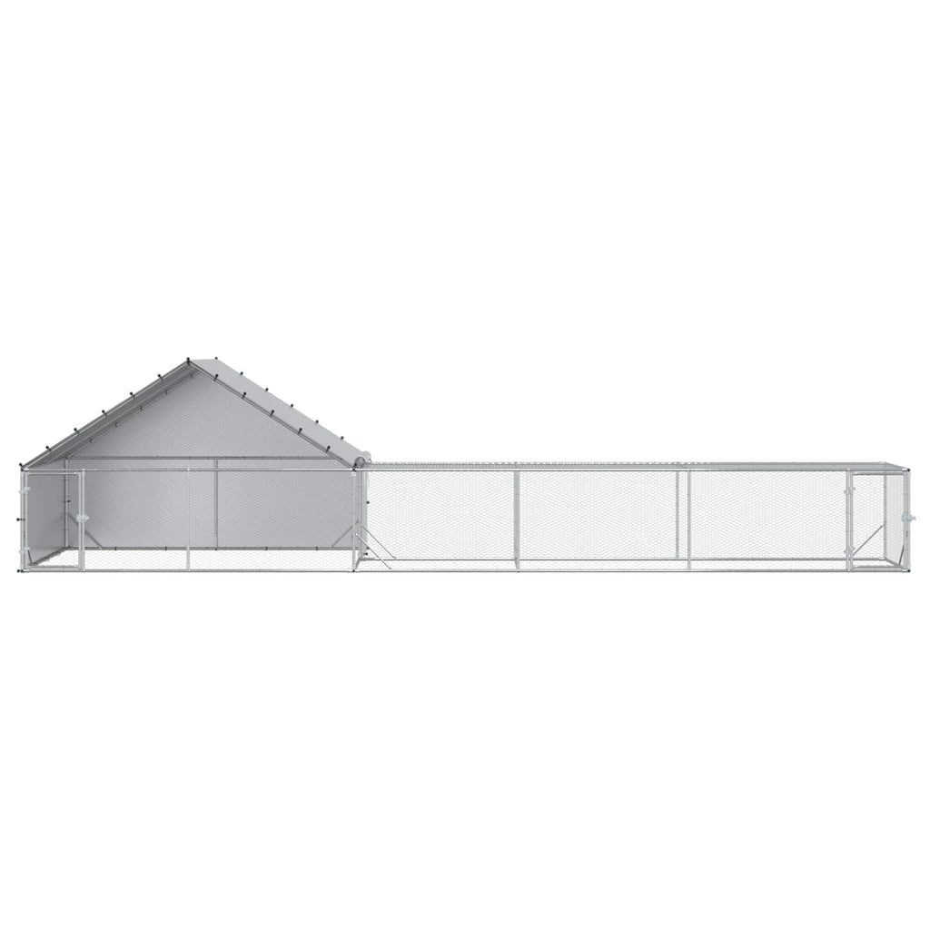 vidaXL 2 szt. srebrny 8 x 2 x 1,9 m Stal ocynkowana