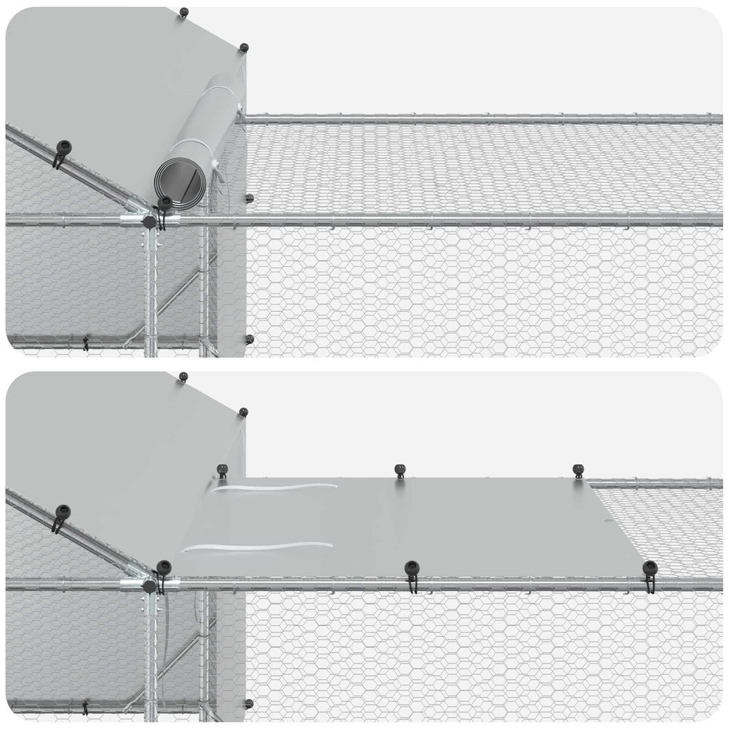 vidaXL 2 szt. srebrny 8 x 2 x 1,9 m Stal ocynkowana