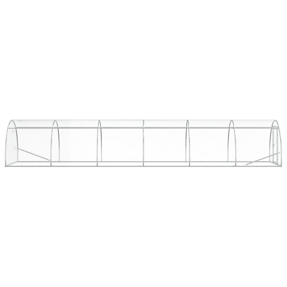 vidaXL Kurnik srebrny 600 x 150 x 100 cm Stal ocynkowana