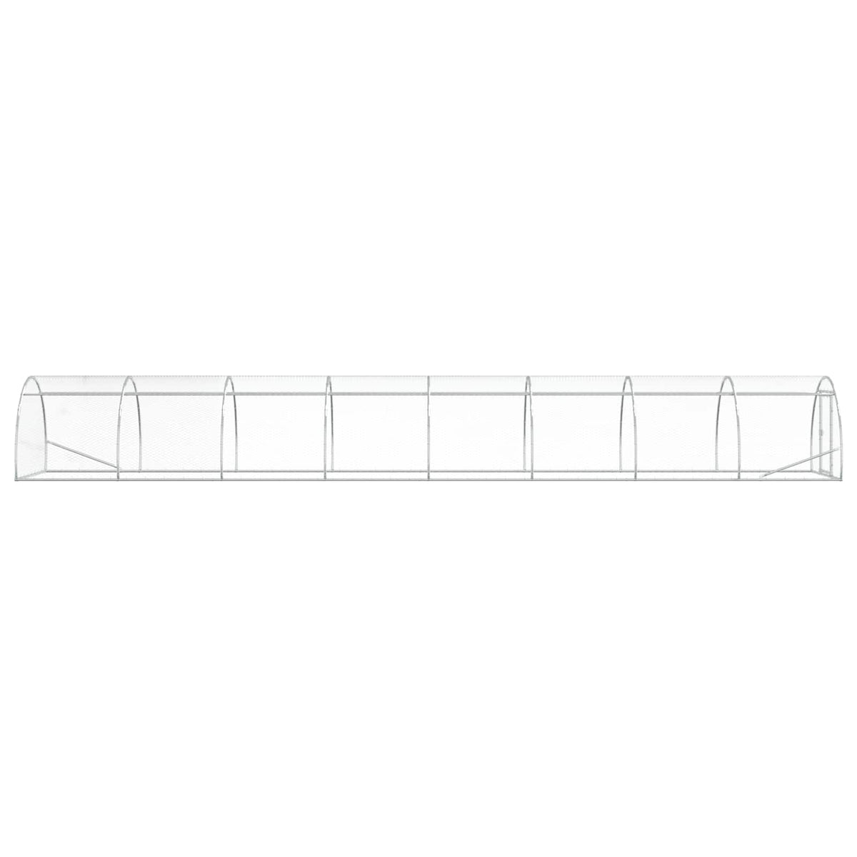 vidaXL Kurnik srebrny 800 x 150 x 100 cm Stal ocynkowana