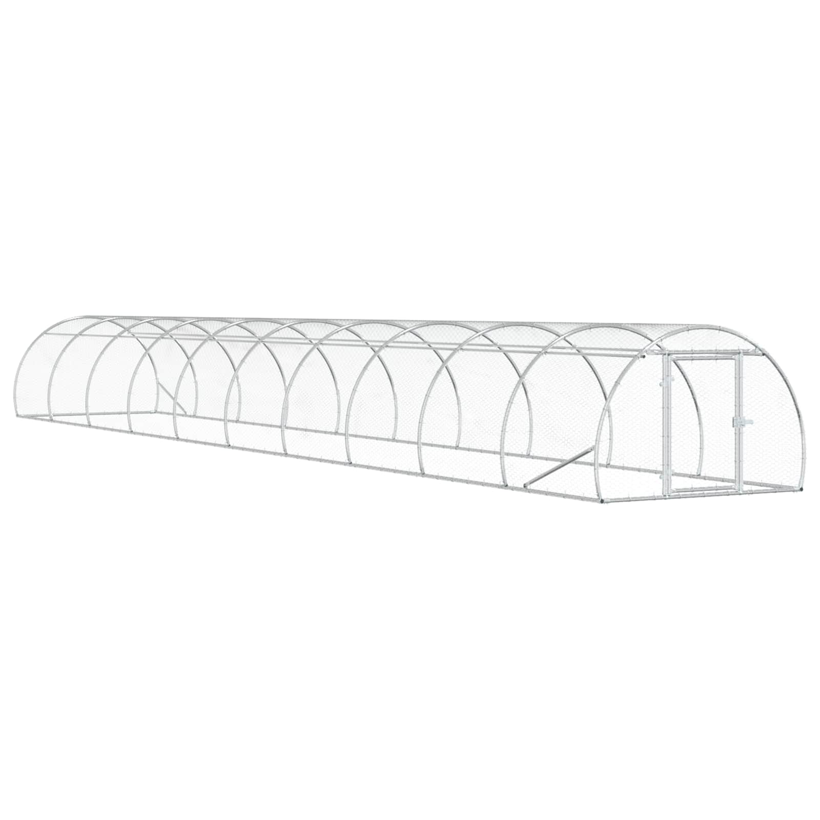 vidaXL Kurnik srebrny 1000 x 150 x 100 cm Stal ocynkowana