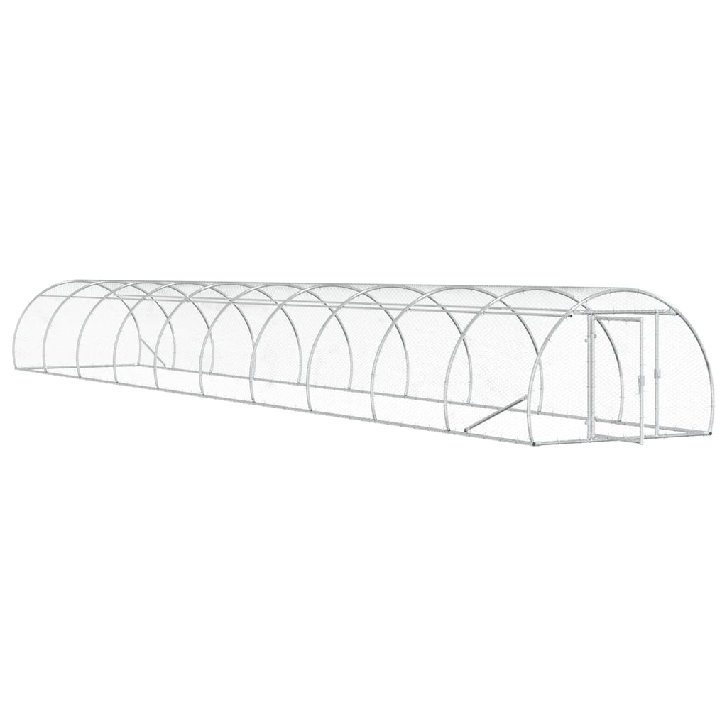 vidaXL Kurnik srebrny 1000 x 150 x 100 cm Stal ocynkowana