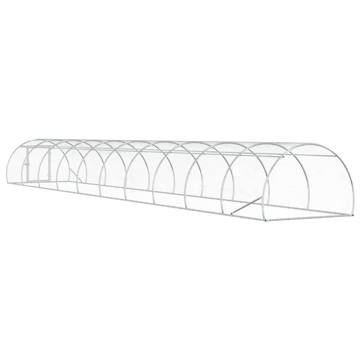 vidaXL Kurnik srebrny 1000 x 150 x 100 cm Stal ocynkowana