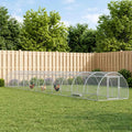 vidaXL Kurnik srebrny 1200 x 150 x 100 cm Stal ocynkowana