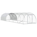 vidaXL Kurnik srebrny 600 x 150 x 100 cm Stal ocynkowana