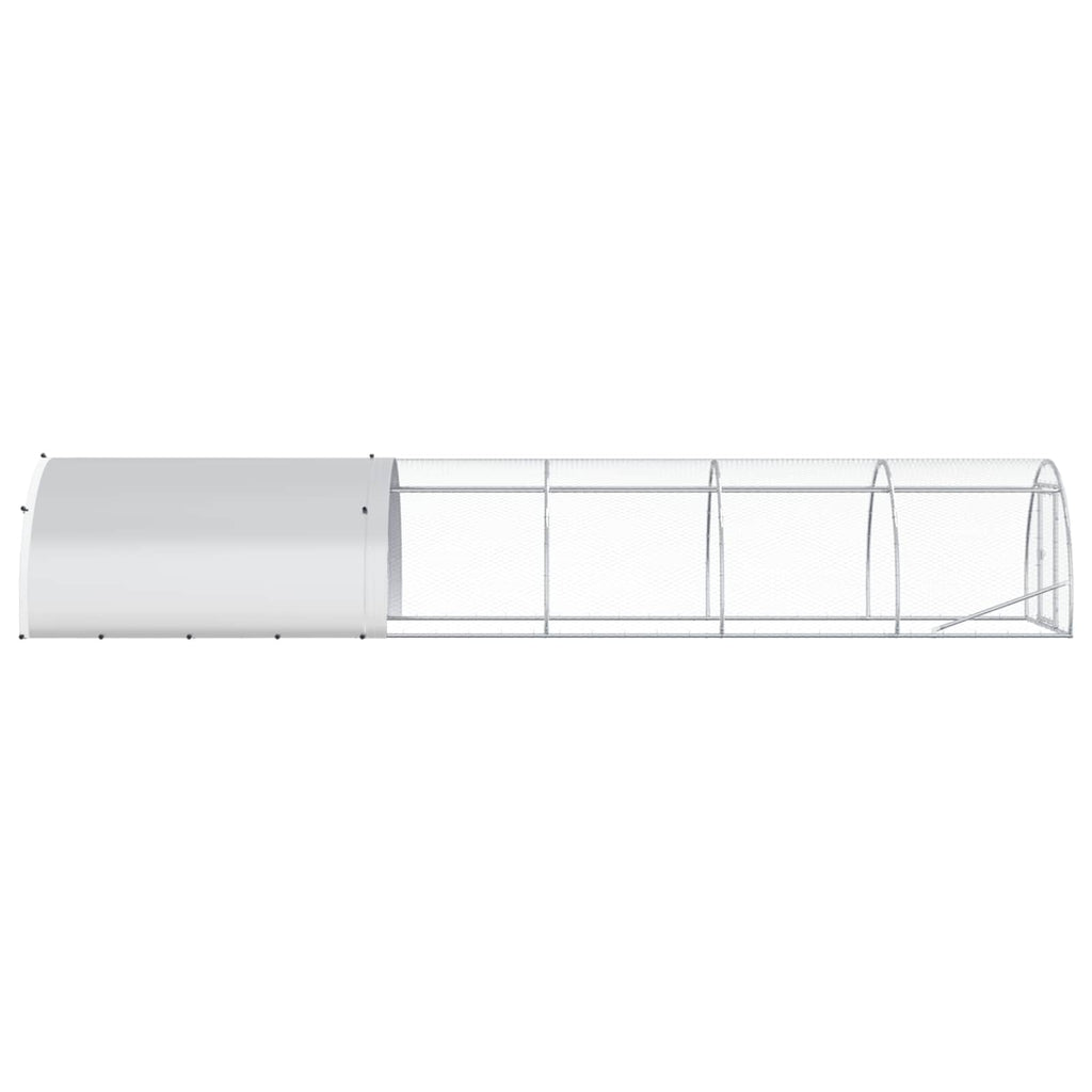 vidaXL Kurnik srebrny 600 x 150 x 100 cm Stal ocynkowana
